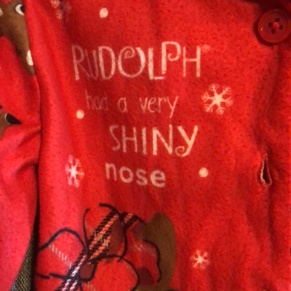 Girls Rudolf reindeer Christmas pajamas set - Picture 6 of 6